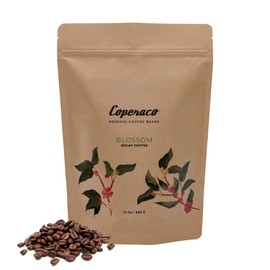 Coperaco Blossom, Decaf, Swiss Water Process, Whole Bean Coffee, Rich and Aromatic, Gourmet, Artisanal, Medium Dark Roast, Nutty, Complex Enough to be Brewed in any Method, Mellow-Bodied Coffee