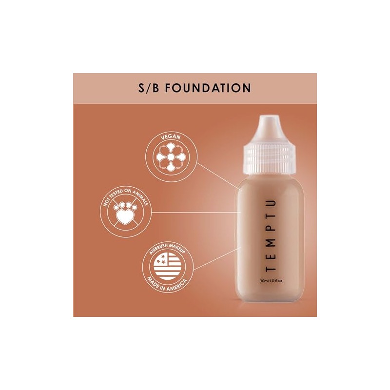 Temptu S/B Foundation: Natural Long Lasting Airbrush Foundation, Golden Honey,