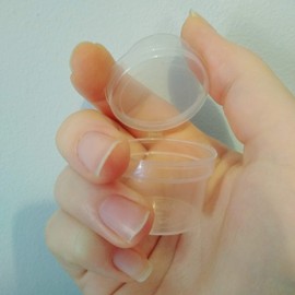 SHC Web 100 x Mini 10ml Hinged Lid Pots - Holds 2 Teaspoons Full - Art/Craft Storage