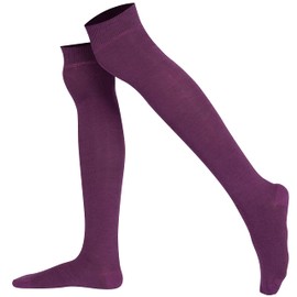 Mysocks Over the Knee Socks for Women and Men - Combed Cotton Seamless Toe Unisex Long Socks - Breathable Colorful High Socks