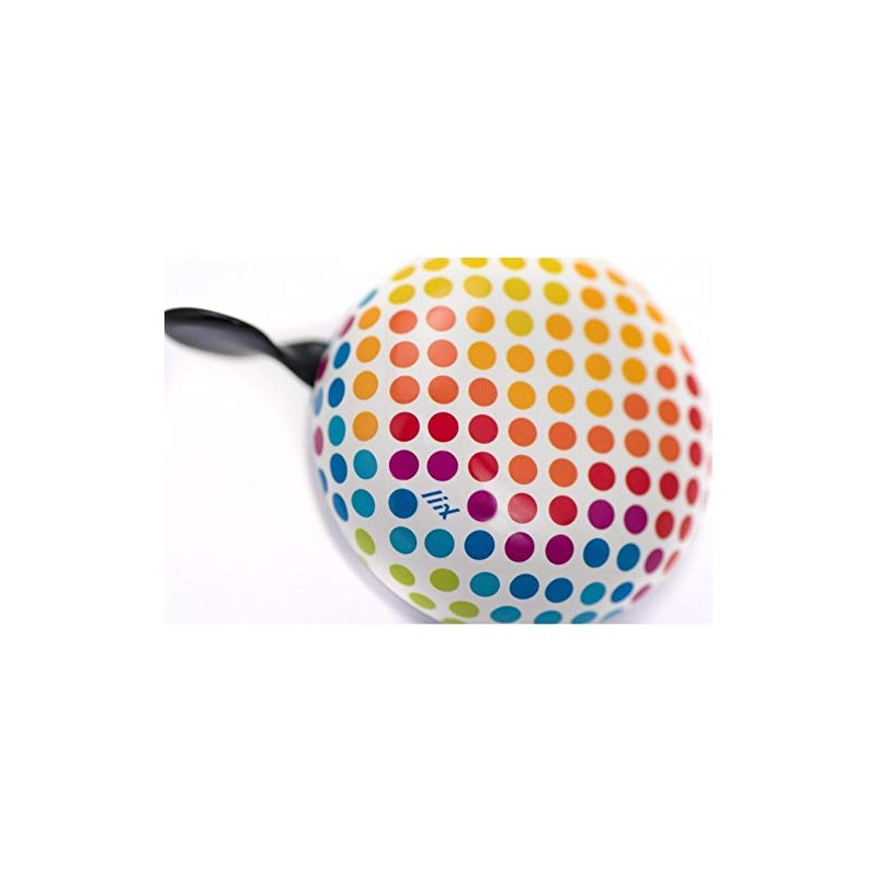 Liix Unisex Kids Ding Dong Arty Dots Bicycle Bell White