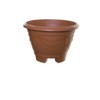 Whitefurze G02036 26cm Round Venetian Planter with Leg - Terracotta
