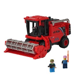 EliphonTowne Combine Harvester Toys - Simulating Wheat Cutting Scenes and Multi Joint Movable Farm Toys, Combination Harvester RED