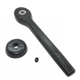 CNTASHI Lever Style Recliner Handle Star Hole Fits Lazy Boy Footrest Handle Release Right/Left Hand Side,11in Long with Set Screws and Escutcheon,Black