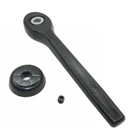 CNTASHI Lever Style Recliner Handle Star Hole Fits Lazy Boy Footrest Handle Release Right/Left Hand Side,11in Long with Set Screws and Escutcheon,Black