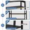 HITNET Black Bookshelf, 4-Tier Ladder Shelf, Freestanding Leaning Bookcase with