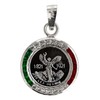 Dije Medalla Centenario México Zirconias Plata Pura Ley 999