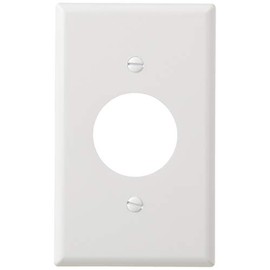 Leviton 1-Gang Single 1.406-Inch Hole Device Receptacle Wallplate, Standard Size, Thermoset, Device Mount, 88004, White