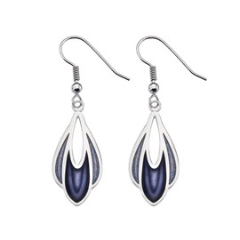 Sea Gems Rennie Mackintosh Fine Enamel Tulip Earrings - 7707 (Purple)