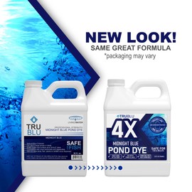 TruBlu Pond Dye - Midnight Blue Pond Dye - Concentrated Formula, Midnight Blue Dye That Provides Pond Shade - Nature