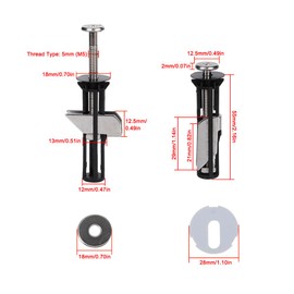 Toilet Seat Fastener Bolt Kit, 4 Pcs Stainless Steel Toilet Seat Screws and Fixings with Washers, Toilet Replacement Parts for Top Lid Hinges Easy Installation