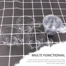 EXCEART 300Pcs 40ml Disposable Plastic Resin Mixing Cups Multipurpose Dispensing Cup for Mixing Paint, Epoxy, Jewelry Making, Resin Crafts DIY