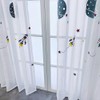 YIPINXIU White Rocket Stars Sheer Curtains for Kids Room Planet