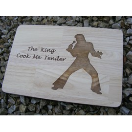ELVIS PRESLEY THE KING OF ROCK AND ROLL GIFT IDEA WOOD CHOPPING CUTTING CHEESE BOARD