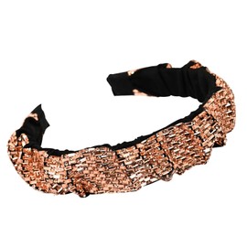 1PCS Rhinestone Headband for Women Girls, Glitter Sequin Beaded Padded Headbands for Women Prom Wedding Sparkly Hair Bling Birthday Gift Short Hair Accessories For Women Girls