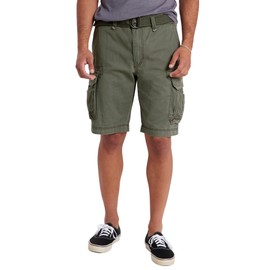 Unionbay Men's Survivor Belted Cargo Short, Military, 34