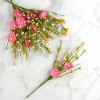 Factory Direct Craft Pink, Cream and Green Poly Silk Flower