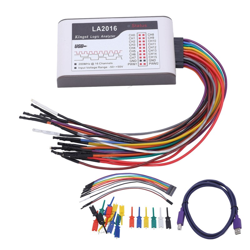 Logic Analyzer USB 16 Channels CH0‑15 200M Sampling Rate ‑50V