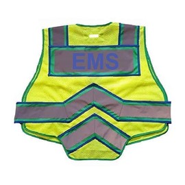 FIRE NINJA - Ultrabright Safety EMS Vest | Class 2 Reflective - High Visibility - Double Breakaway Zipper (Green, Regular)