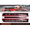 BISOMO Tank Sticker Kreidler Lettering in Black/Red, Complete Sheet with