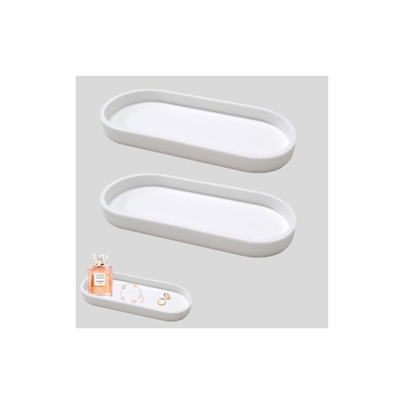 XINSUO Set of 2 Bathroom Trays, Decorative Trays, Dressing Table