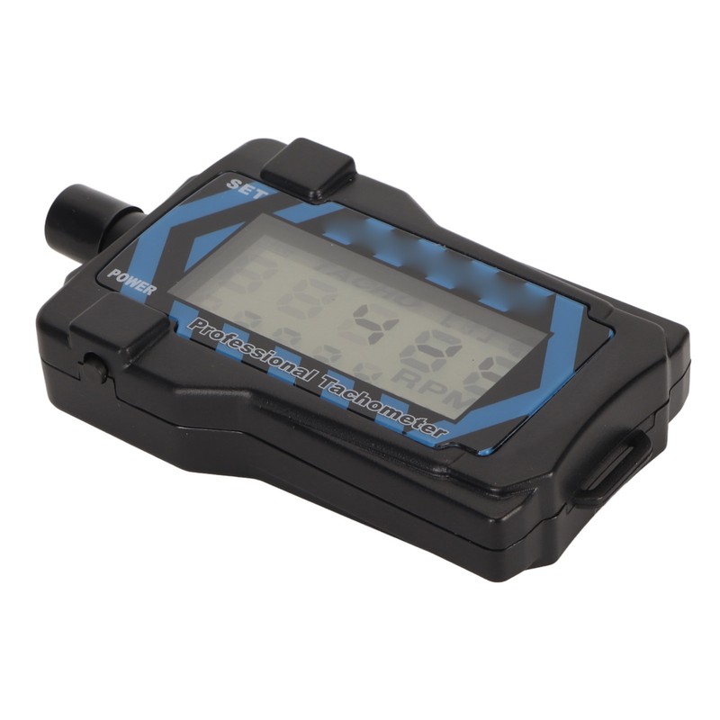 LED Handheld Tachometer Blue Backlit High Accuracy Easy Operation Propeller