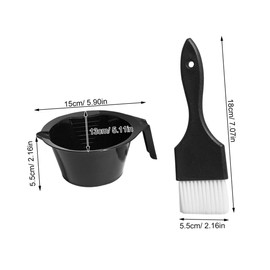 minkissy Professional Hair Coloring Kit Hair Dye Brush Bowl Set Black Dye Applicator for Home Salon Use