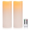 5" x 14" White Large Waterproof Outdoor Flameless Candles Battery