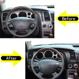 CSKT2022 ABS Matte Black Dashboard Dash Panel Frame Trim Cover Fit For Tundra 2007-2013
