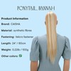 PRETTYSHOP 60 cm Hairpiece HCK7, Straight Ponytail Hair Extension, Blond