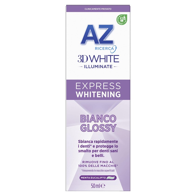 AZ Dentifricio 3DWhite Illuminate Express Whitening Bianco Glossy 50ml. 1