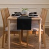 Encasa Homes table runner for 6 seater table, super black,