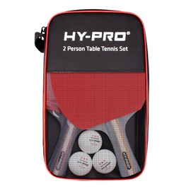 Hy-Pro Table Tennis Set - 2 Person Set, 2 Bats, 3 Balls, Storage Case, 3-Star Table Tennis Balls, Ping Pong Bats, Ping Pong Balls, 3-Star Table Tennis Balls, High Performance Bats and Balls