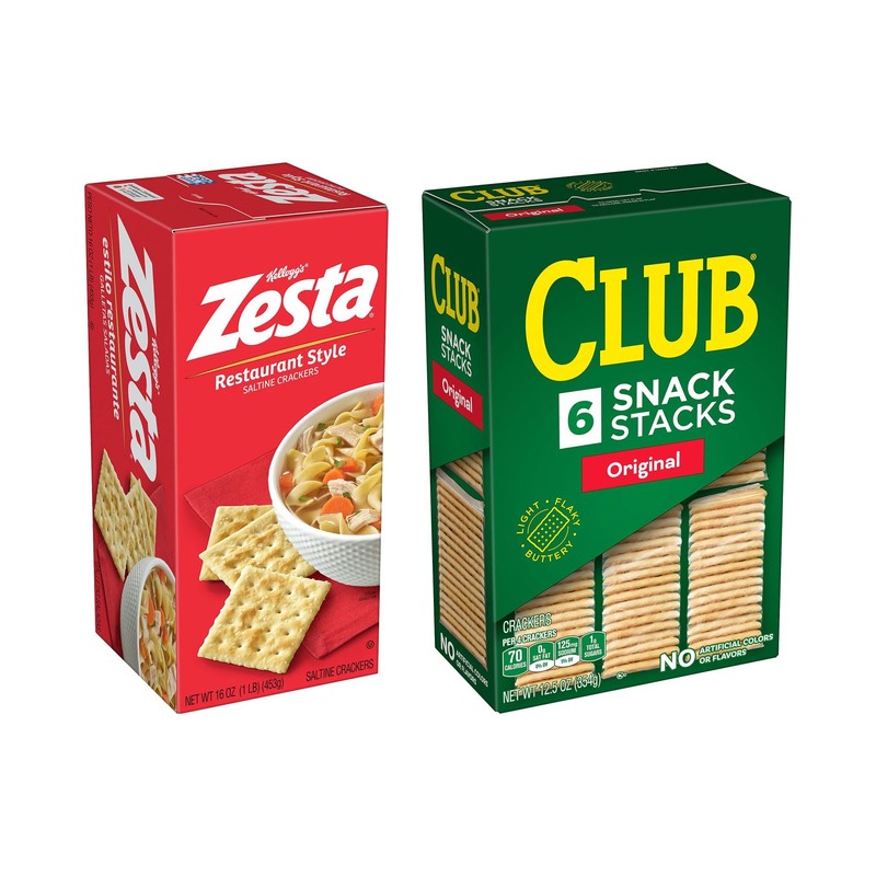 Club and Zesta Crackers, Party Snacks, Variety Pack (4 Boxes)