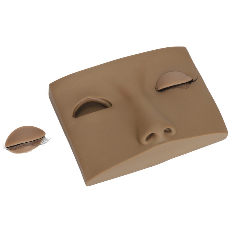 Eyelash Mannequin Practice Lash Makeup Head Practice 3 Pairs Dual