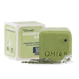 Shampoo en barra de Oliva. Oliva60. Cabello normal a graso. Sin sulfatos, Con aceite de argán, macadamia, extracto de aloe, provitamina B5. 100 gr....