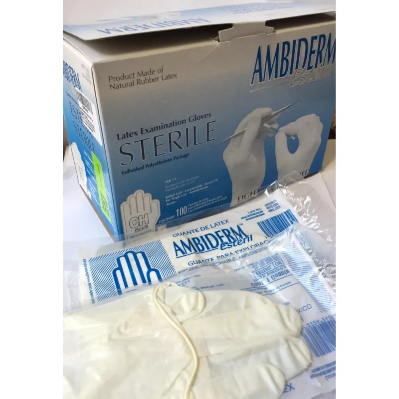 Ambiderm Guante Latex Esteril Ambiderm Bolsitas Individuales