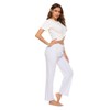 AvaCostume Women's Modal Cotton Lounge Pajama Pants White XL