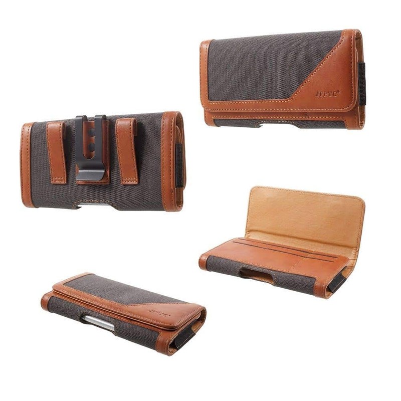 DFV mobile - Holster Etui mit Horizontalem Metallen Gürtelschlaufen Case