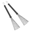 2 Pcs Drum Brushes, 1 Pair Retractable Drum Wire Brushes