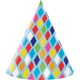 Trendware Bright Birthday Party Hats, 24 Count