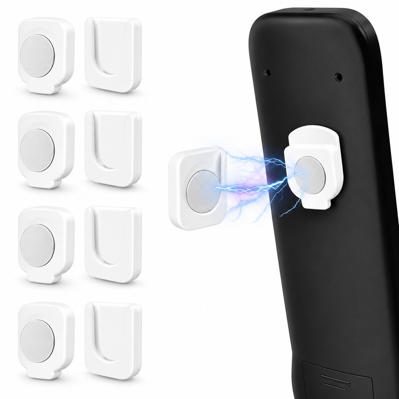 Magnetic Remote Control Holder for Wall Storage – Self-Adhesive, No-Drill