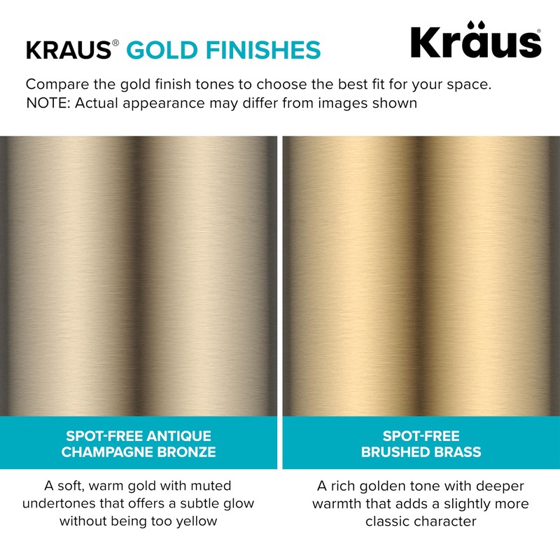 KRAUS Pop-Up Drain in Brushed Gold, PU-10BG