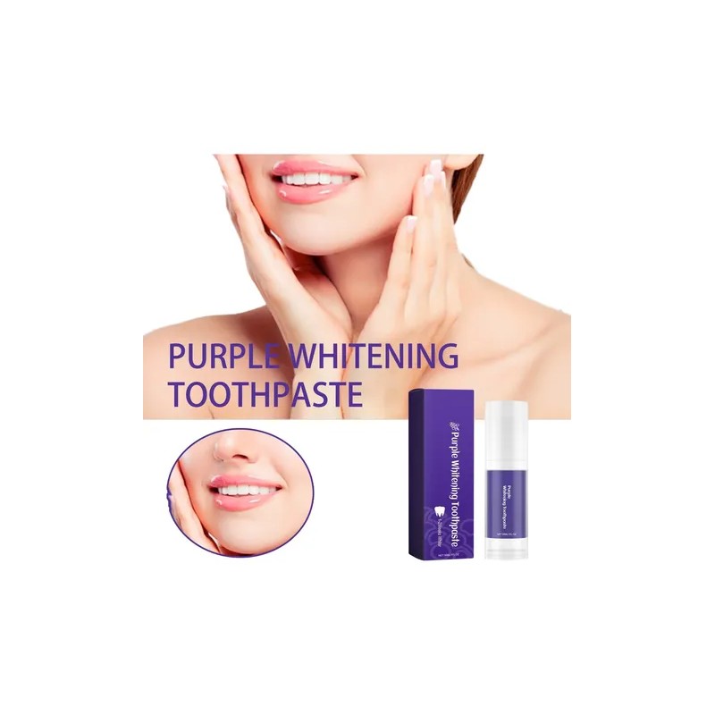 O Purple White Toothpaste Long-lasting Fresh Breath Rem 7006