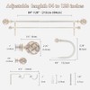 Ycolnaefllr 1 Inch Diameter Double Curtain Rod Set for Windows