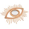 Nordic Makeup Mirror Rattan Woven Eye Shape Wall Hanging Mirror
