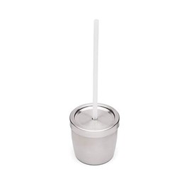 Red Rover SS Juice Kids Cup with Lid and Silicone Straw, Small, Silver