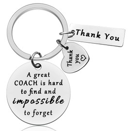 Appreciation Coach Gift Thank You Keyring Gift for Basketball Soccer Swimming Baseball Coach Retirement Gift for Men Women Coach Birthday Jewelry Gift Anniversary Christmas Keyring Gift for Coach