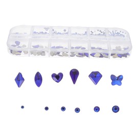 Housoutil Nail Rhinestones Gems for Creative Nail Art Compartment Storage Box Lightweight Resin Manicure Charms for Professional Personal Use for Glamorous Styles