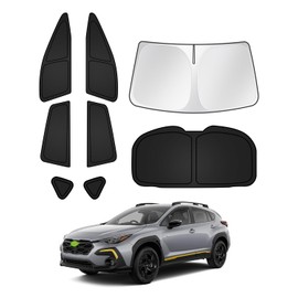 Canvcle Sunshades for Subaru Crosstrek 2024 2025 2026 Accessories Windshield Sun Shade Side Rear Window Shade Cover Sun Visor Shield Privacy Protection Keep Vehicle Cool Black 8PCS